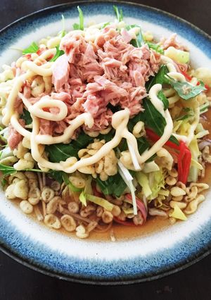 ヘルシー!おいしー!ぶっかけサラダうどん-レシピのメイン写真