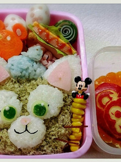 ジェラトーニキャラ弁&シェリーメイりんご-レシピのメイン写真