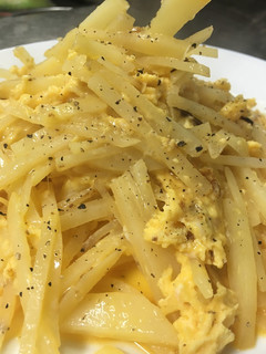男料理☆じゃがいもと卵の炒めもの☆-レシピのメイン写真