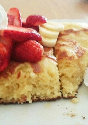 簡単！HMと豆腐でぶ厚いパンケーキ❤-レシピのメイン写真