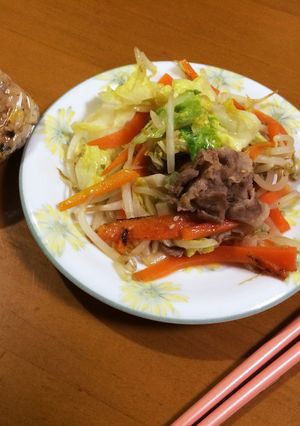 家にあるもので簡単!☆野菜炒め!-レシピのメイン写真