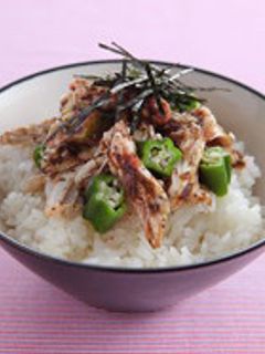 さっぱりオクラチキン丼-レシピのメイン写真
