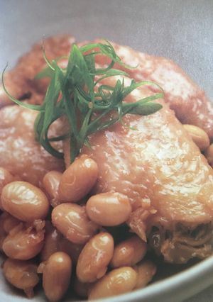 鳥手羽肉と大豆の酢しょうが煮-レシピのメイン写真