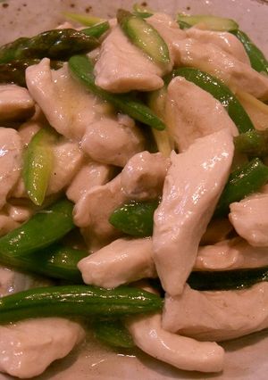 鶏ムネ肉とアスパラの塩炒め-レシピのメイン写真