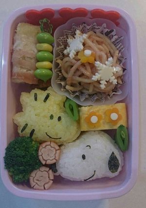 キャラ弁 スヌーピー ウッドストック-レシピのメイン写真