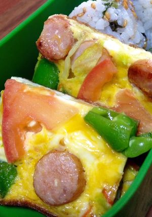 お弁当に♪卵焼き器で春のオープンオムレツ-レシピのメイン写真