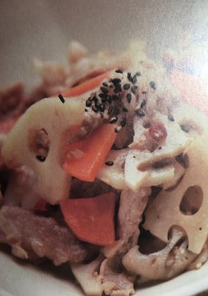 豚肉とれんこんの酢しょうがきんぴら-レシピのメイン写真