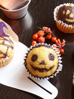 ハロウインデコ蒸しケーキ-レシピのメイン写真
