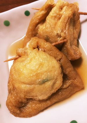 材料3つで！鶏挽肉のお揚げ巾着煮-レシピのメイン写真