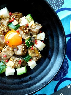 余ったマグロでころころマグロステーキ丼-レシピのメイン写真