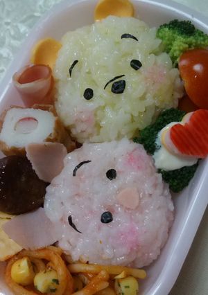 キャラ弁☆プー&ピグレット保育園お弁当☆-レシピのメイン写真