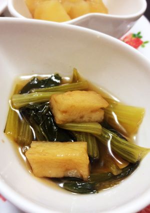 小松菜とひら天の煮浸し-レシピのメイン写真