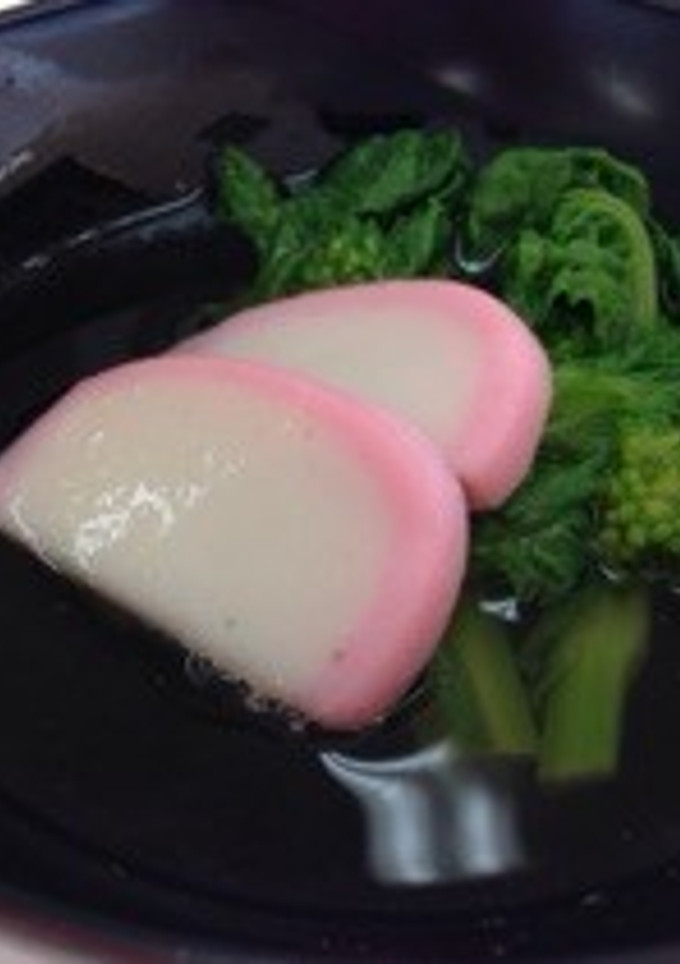 菜の花とかまぼこのお吸い物-レシピのメイン写真