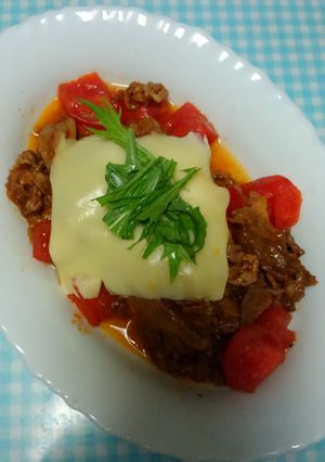 まろやか～！豚肉とトマトのチーズ焼き♪-レシピのメイン写真