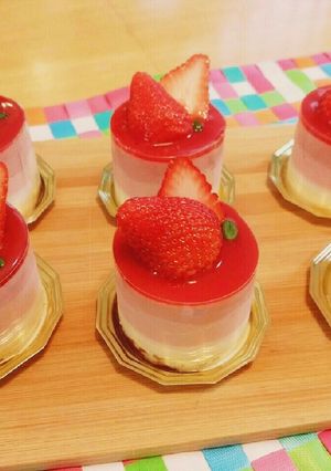 いちごとヨーグルトのムースケーキ-レシピのメイン写真