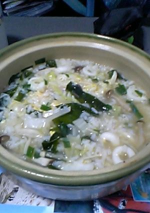 野菜たっぷり☆　中華風♪きのこ雑炊-レシピのメイン写真