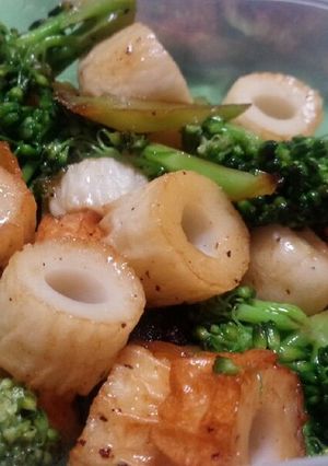 ブロッコリーとチクワの醤油炒め-レシピのメイン写真