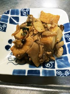 超簡単!厚揚げと鳥挽肉のキノコあんかけ-レシピのメイン写真