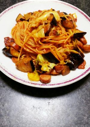 なすとキャベツのトマトパスタ-レシピのメイン写真