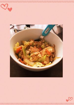 男飯!野菜炒めご飯-レシピのメイン写真