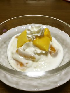 簡単美味 濃厚マンゴーヨーグルトケーキ風-レシピのメイン写真