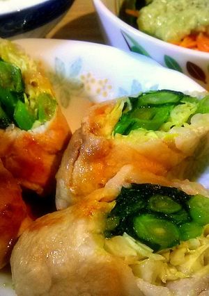 菜花とシャキシャキきゃべつの豚肉巻き-レシピのメイン写真