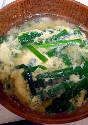 ニラ玉お味噌汁-レシピのメイン写真