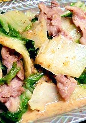豚こまと白菜の味噌ごまマヨ炒め-レシピのメイン写真