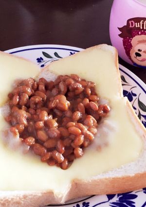 簡単 ゆず風味の納豆トースト✩°。⋆-レシピのメイン写真