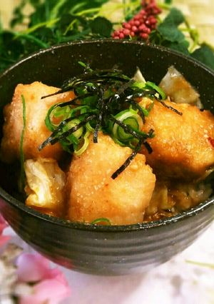 唐揚げとキャベツの甘辛旨味丼-レシピのメイン写真