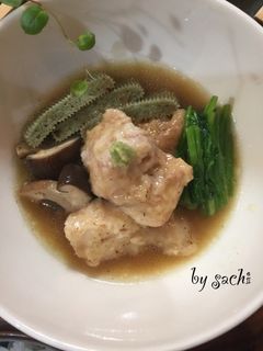 金沢の郷土料理!鶏肉の治部煮-レシピのメイン写真