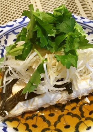 ☆マコガレイで清蒸鮮魚☆-レシピのメイン写真