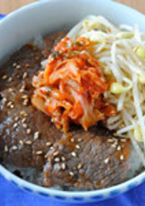 焼き肉とナムルのプチ丼-レシピのメイン写真