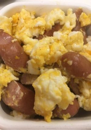 【お弁当】ソーセージスクラブルエッグ-レシピのメイン写真