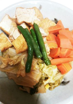 白菜、人参、厚揚げの煮物(^-^*)-レシピのメイン写真