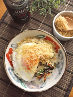 ひじき煮で!和風ライスコロッケ丼-レシピのメイン写真