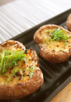 グリルプレートでしいたけの味噌マヨ焼き-レシピのメイン写真