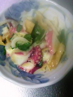 葉玉ねぎとたこの酢味噌あえ-レシピのメイン写真