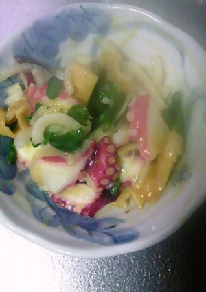 葉玉ねぎとたこの酢味噌あえ-レシピのメイン写真