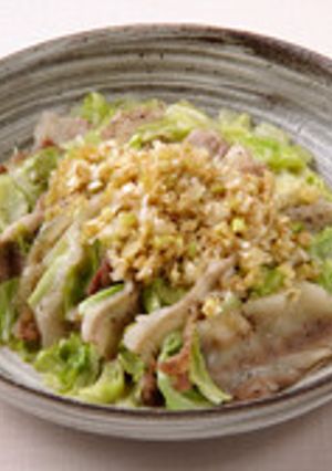 豚とキャベツの重ね蒸し ごまねぎソース-レシピのメイン写真