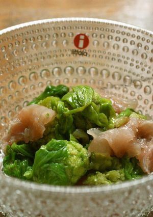 ふきのとうと生ハムのオリーブオイル和え-レシピのメイン写真