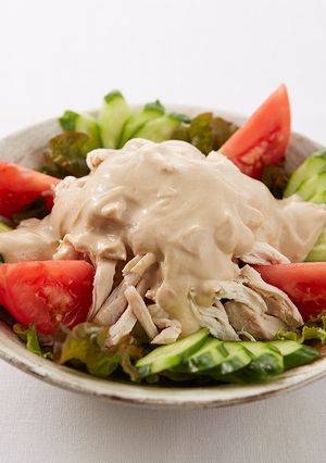 蒸し鶏の豆腐ドレッシング-レシピのメイン写真