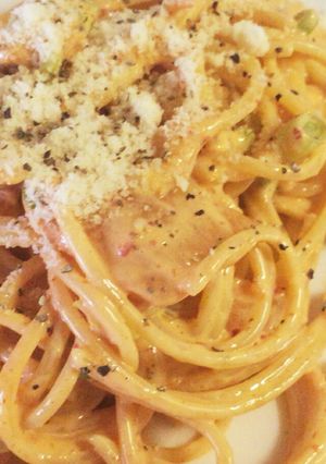 簡単！混ぜ混ぜキムチパスタ！-レシピのメイン写真