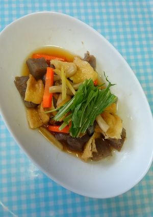 生姜が効いてる！レンジdeこんにゃく煮♪-レシピのメイン写真