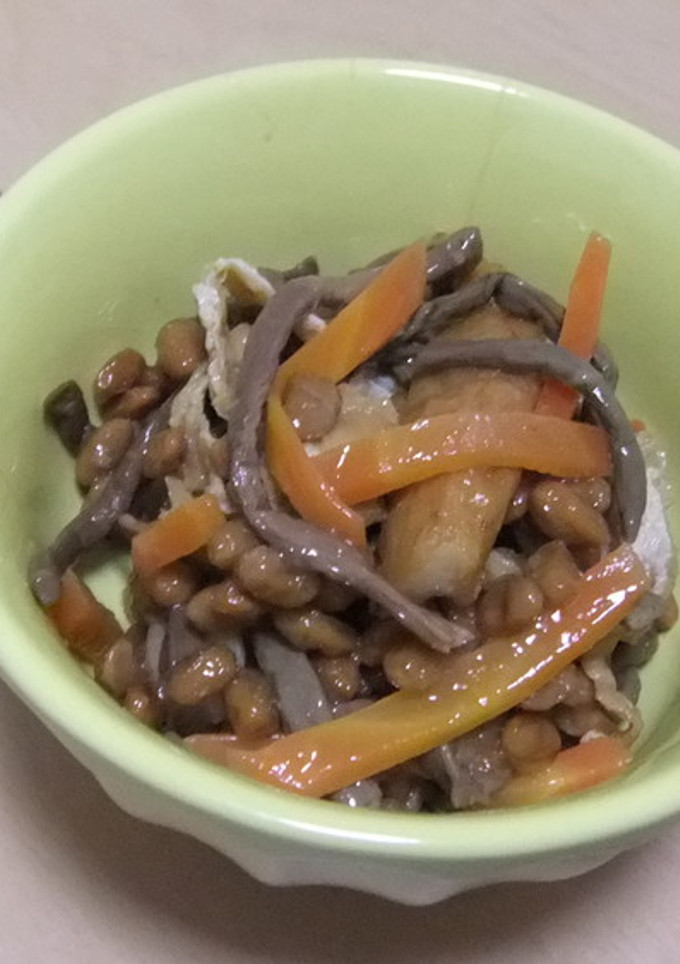 納豆とゼンマイの煮物の❀エコあえ❀-レシピのメイン写真
