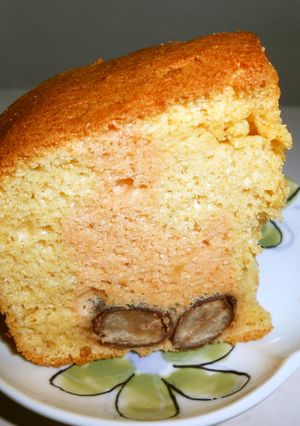 茶福豆の春色シフォンケーキ-レシピのメイン写真