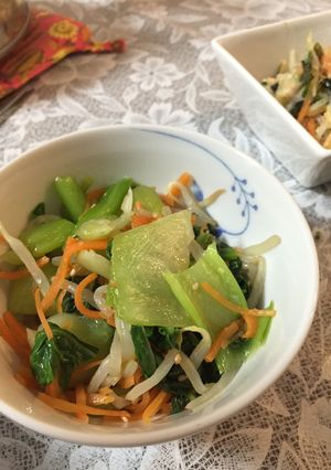 時短☆青梗菜ともやしのナムル-レシピのメイン写真