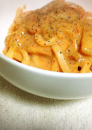 簡単すぎる！キムチクリームうどん☆-レシピのメイン写真