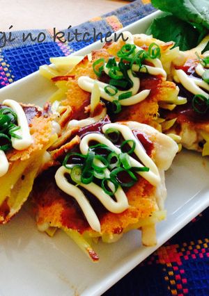 ＊細切りポテささみのチーズお好み焼き風＊-レシピのメイン写真