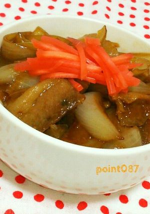 豚バラと玉ねぎ炒め(丼)-レシピのメイン写真